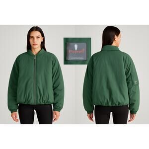 Free People Movement Oversized Bomber Jacket in Forest Green Size L